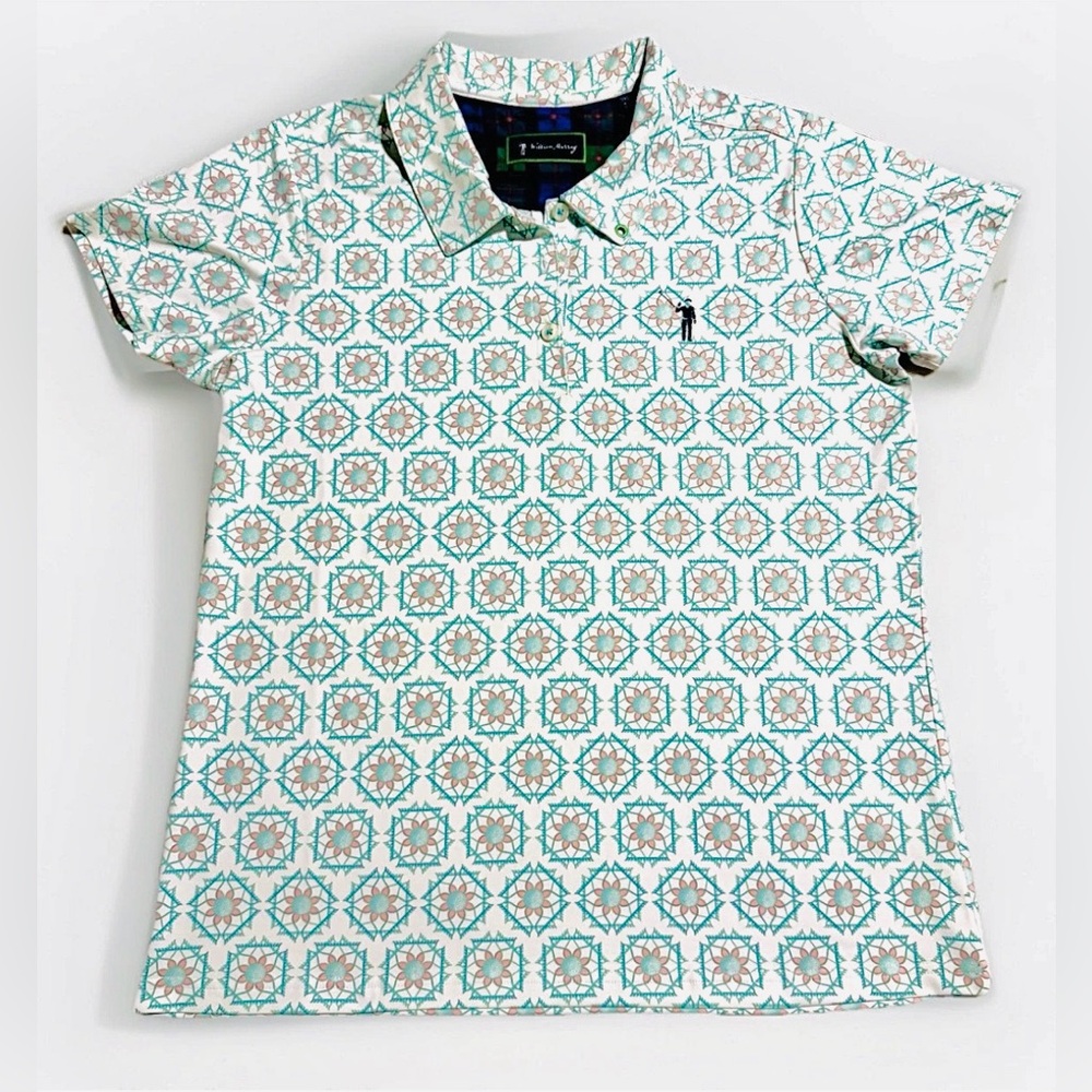 William Murray Sandy Tiles Golf Polo Shirt Women's Sz M Short Sleeve
